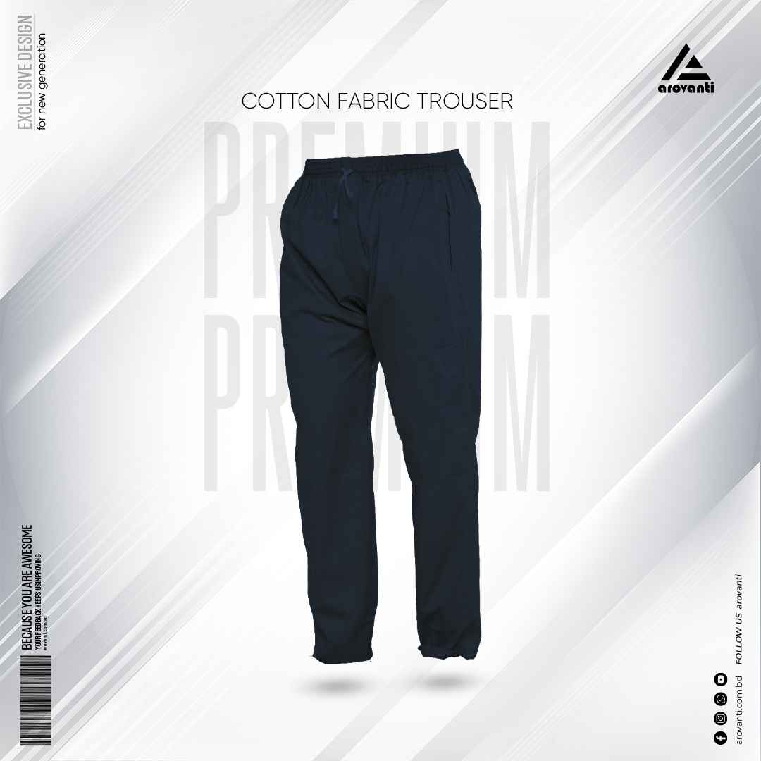 Solid Color Trousers - Navy