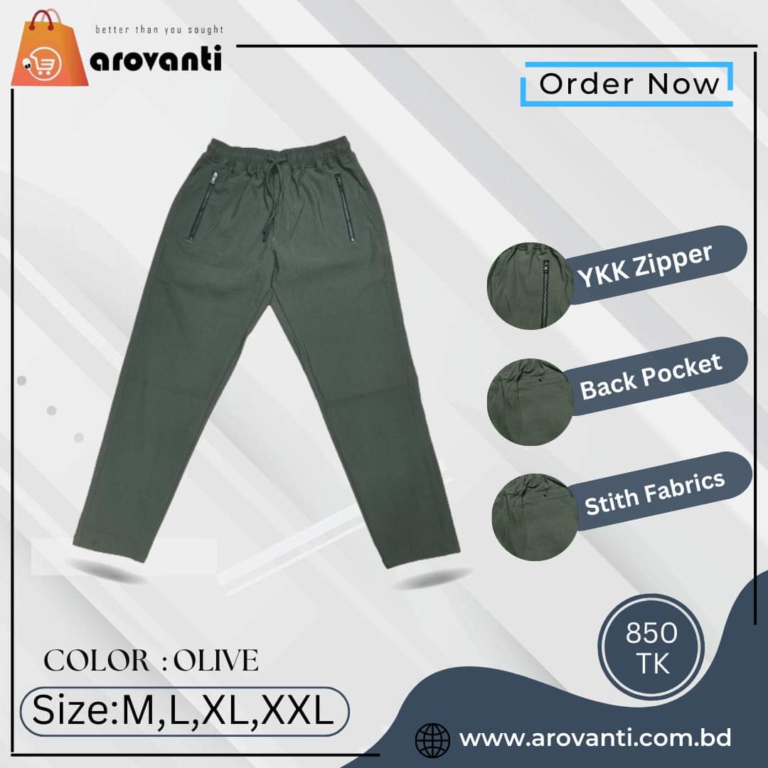 Premium Casual Trouser Pant - Olive